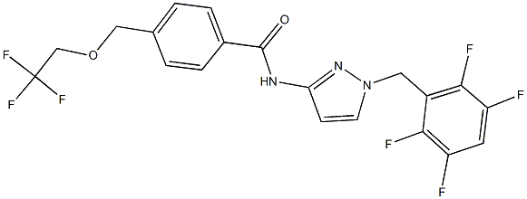 N-[1-(2,3,5,6-tetrafluorobenzyl)-1H-pyrazol-3-yl]-4-[(2,2,2-trifluoroethoxy)methyl]benzamide|