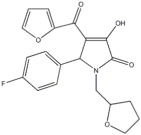 5-(4-fluorophenyl)-4-(2-furoyl)-3-hydroxy-1-(tetrahydro-2-furanylmethyl)-1,5-dihydro-2H-pyrrol-2-one Structure