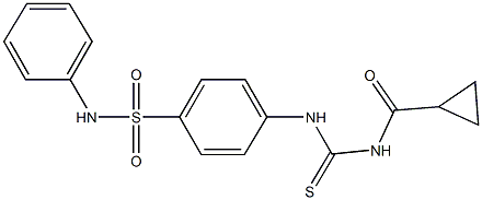 4-({[(cyclopropylcarbonyl)amino]carbothioyl}amino)-N-phenylbenzenesulfonamide Structure