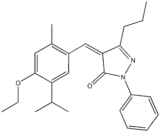 4-(4-ethoxy-5-isopropyl-2-methylbenzylidene)-2-phenyl-5-propyl-2,4-dihydro-3H-pyrazol-3-one Structure