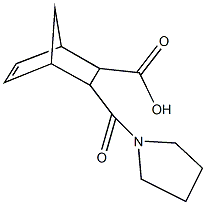 3-(1-pyrrolidinylcarbonyl)bicyclo[2.2.1]hept-5-ene-2-carboxylic acid Structure