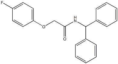 N-benzhydryl-2-(4-fluorophenoxy)acetamide Struktur