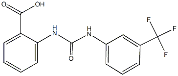 2-({[3-(trifluoromethyl)anilino]carbonyl}amino)benzoic acid Struktur