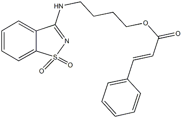 4-[(1,1-dioxido-1,2-benzisothiazol-3-yl)amino]butyl 3-phenylacrylate