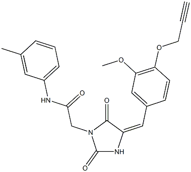 2-{4-[3-methoxy-4-(2-propynyloxy)benzylidene]-2,5-dioxo-1-imidazolidinyl}-N-(3-methylphenyl)acetamide