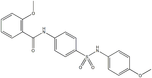 2-methoxy-N-{4-[(4-methoxyanilino)sulfonyl]phenyl}benzamide,,结构式