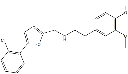 N-{[5-(2-chlorophenyl)-2-furyl]methyl}-N-[2-(3,4-dimethoxyphenyl)ethyl]amine Structure