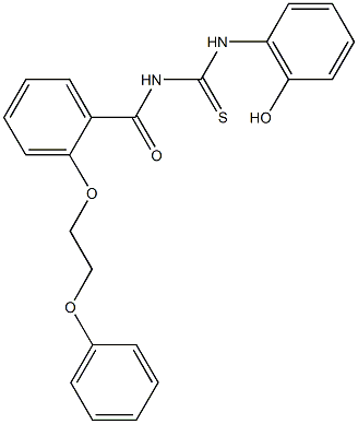 N-(2-hydroxyphenyl)-N'-[2-(2-phenoxyethoxy)benzoyl]thiourea,,结构式