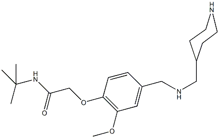 N-(tert-butyl)-2-(2-methoxy-4-{[(4-piperidinylmethyl)amino]methyl}phenoxy)acetamide