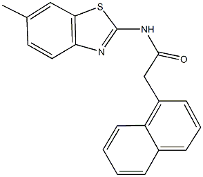 N-(6-methyl-1,3-benzothiazol-2-yl)-2-(1-naphthyl)acetamide Structure