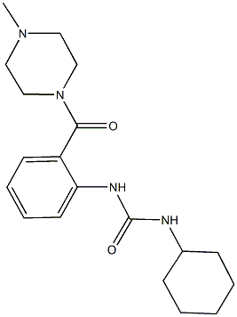 N-cyclohexyl-N'-{2-[(4-methyl-1-piperazinyl)carbonyl]phenyl}urea Struktur