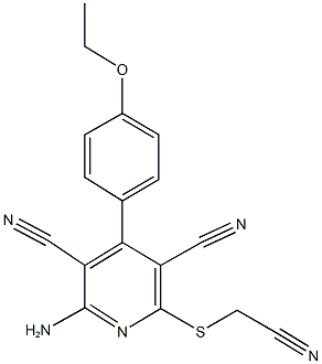 2-amino-6-[(cyanomethyl)sulfanyl]-4-(4-ethoxyphenyl)-3,5-pyridinedicarbonitrile|