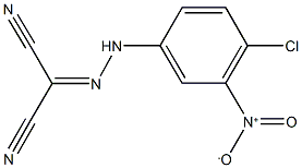 2-({4-chloro-3-nitrophenyl}hydrazono)malononitrile,,结构式