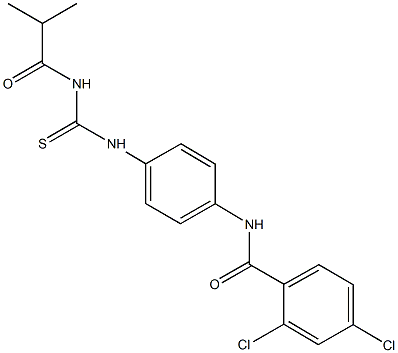 2,4-dichloro-N-(4-{[(isobutyrylamino)carbothioyl]amino}phenyl)benzamide,,结构式