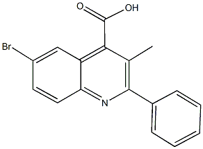 6-bromo-3-methyl-2-phenyl-4-quinolinecarboxylic acid Structure