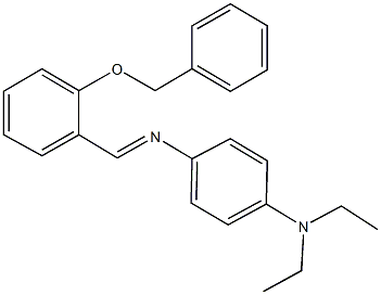 N-[2-(benzyloxy)benzylidene]-N-[4-(diethylamino)phenyl]amine Structure