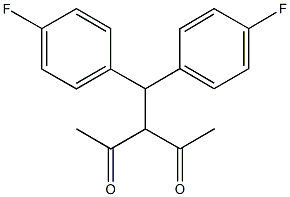 3-[bis(4-fluorophenyl)methyl]-2,4-pentanedione Structure