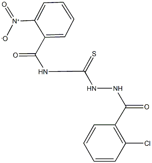 N-{[2-(2-chlorobenzoyl)hydrazino]carbothioyl}-2-nitrobenzamide Structure