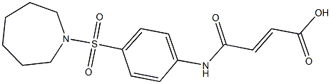 4-[4-(1-azepanylsulfonyl)anilino]-4-oxo-2-butenoic acid 化学構造式