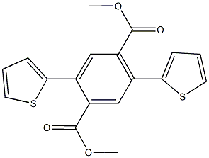 dimethyl 2,5-di(2-thienyl)terephthalate Structure