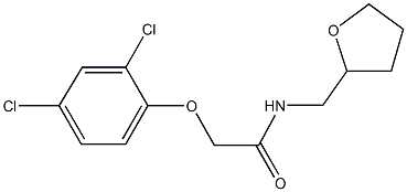 2-(2,4-dichlorophenoxy)-N-(tetrahydro-2-furanylmethyl)acetamide Struktur