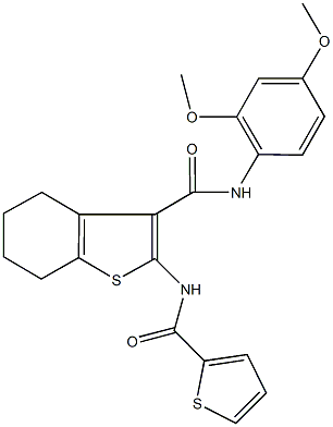 N-(2,4-dimethoxyphenyl)-2-[(2-thienylcarbonyl)amino]-4,5,6,7-tetrahydro-1-benzothiophene-3-carboxamide Structure