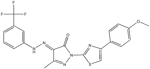  1-[4-(4-methoxyphenyl)-1,3-thiazol-2-yl]-3-methyl-1H-pyrazole-4,5-dione 4-{[3-(trifluoromethyl)phenyl]hydrazone}