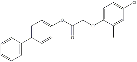 [1,1'-biphenyl]-4-yl (4-chloro-2-methylphenoxy)acetate 结构式