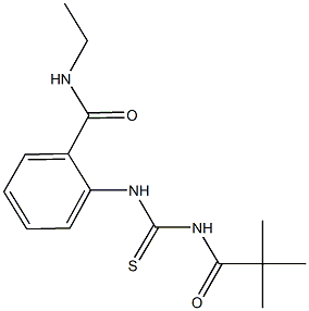 2-({[(2,2-dimethylpropanoyl)amino]carbothioyl}amino)-N-ethylbenzamide Structure