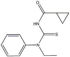 N'-(cyclopropylcarbonyl)-N-ethyl-N-phenylthiourea Structure