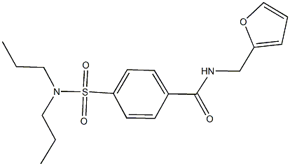 4-[(dipropylamino)sulfonyl]-N-(2-furylmethyl)benzamide,,结构式