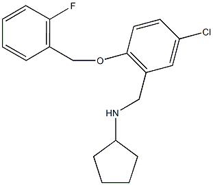 N-{5-chloro-2-[(2-fluorobenzyl)oxy]benzyl}-N-cyclopentylamine Structure
