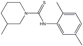 N-(2,5-dimethylphenyl)-3-methyl-1-piperidinecarbothioamide 化学構造式