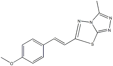 6-[2-(4-methoxyphenyl)vinyl]-3-methyl[1,2,4]triazolo[3,4-b][1,3,4]thiadiazole Struktur