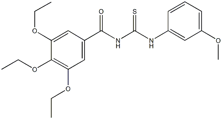 N-(3-methoxyphenyl)-N'-(3,4,5-triethoxybenzoyl)thiourea,,结构式