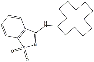 N-cyclododecyl-N-(1,1-dioxido-1,2-benzisothiazol-3-yl)amine 结构式