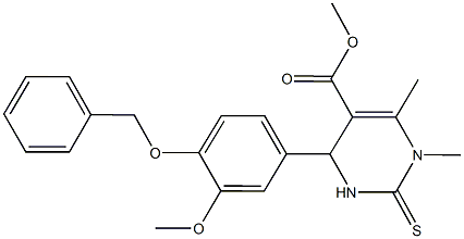  methyl 4-[4-(benzyloxy)-3-methoxyphenyl]-1,6-dimethyl-2-thioxo-1,2,3,4-tetrahydro-5-pyrimidinecarboxylate