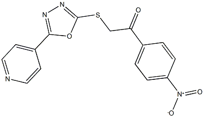 1-{4-nitrophenyl}-2-{[5-(4-pyridinyl)-1,3,4-oxadiazol-2-yl]sulfanyl}ethanone