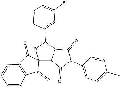 1-(3-bromophenyl)-5-(4-methylphenyl)-3a,6a-dihydrosprio[1H-furo[3,4-c]pyrrole-3,2'-(1'H)-indene]-1',3',4,6(2'H,3H,5H)-tetrone