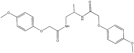 2-(4-methoxyphenoxy)-N-(2-{[(4-methoxyphenoxy)acetyl]amino}-1-methylethyl)acetamide Struktur