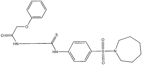 N-[4-(1-azepanylsulfonyl)phenyl]-N'-(phenoxyacetyl)thiourea Structure