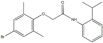 2-(4-bromo-2,6-dimethylphenoxy)-N-(2-isopropylphenyl)acetamide,,结构式