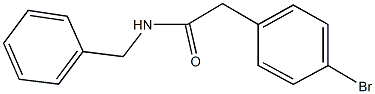 N-benzyl-2-(4-bromophenyl)acetamide 化学構造式