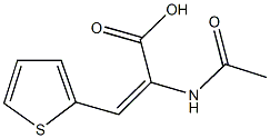 2-(アセチルアミノ)-3-(2-チエニル)アクリル酸 化学構造式