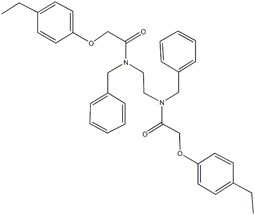 N-benzyl-N-(2-{benzyl[(4-ethylphenoxy)acetyl]amino}ethyl)-2-(4-ethylphenoxy)acetamide Struktur