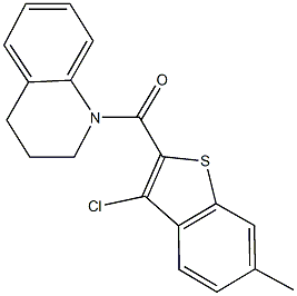 1-[(3-chloro-6-methyl-1-benzothien-2-yl)carbonyl]-1,2,3,4-tetrahydroquinoline 结构式