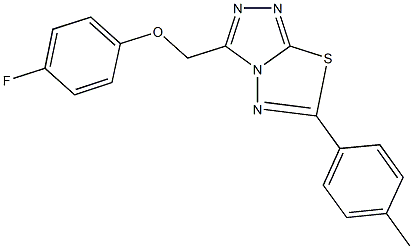4-fluorophenyl [6-(4-methylphenyl)[1,2,4]triazolo[3,4-b][1,3,4]thiadiazol-3-yl]methyl ether 结构式