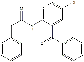 N-(2-benzoyl-4-chlorophenyl)-2-phenylacetamide 结构式