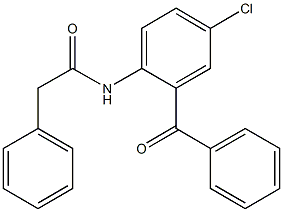 N-(2-benzoyl-4-chlorophenyl)-2-phenylacetamide,,结构式