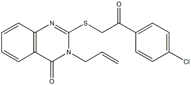 3-allyl-2-{[2-(4-chlorophenyl)-2-oxoethyl]sulfanyl}-4(3H)-quinazolinone Structure